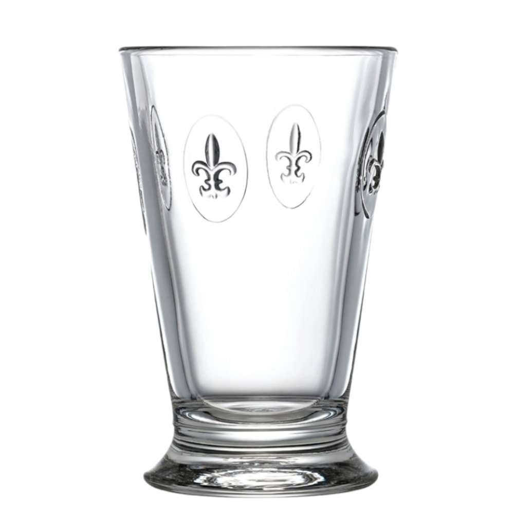 La Rochere Fleur‎ De Lys Ice Tea Glass French Classic Royal Lillies 5.4"H 10oz